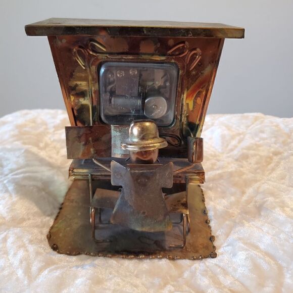 Vintage Brass Copper Tin Musical Saloon Metal Art Sculpture - Picture 1 of 10